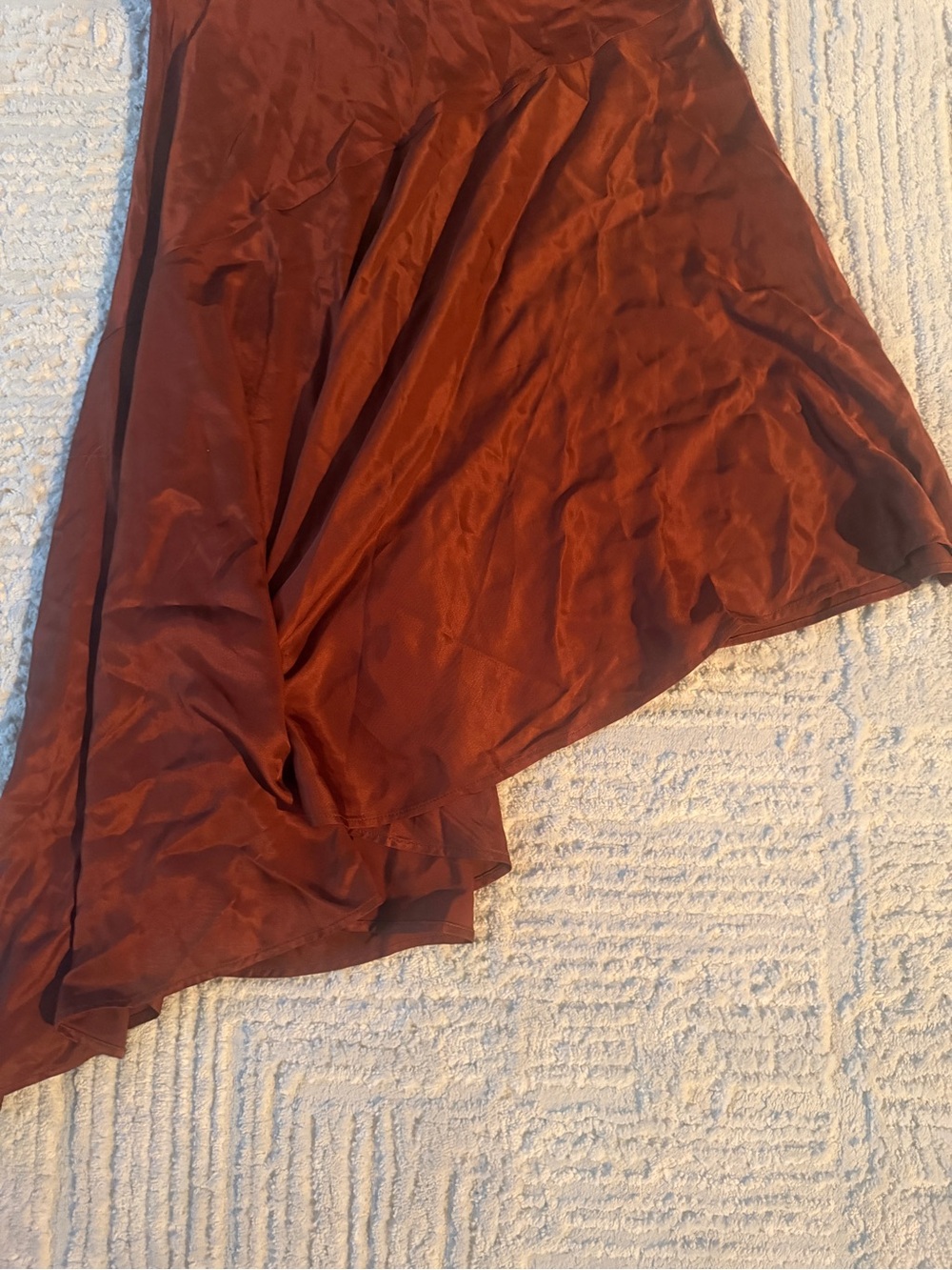 H&M Asymmetrical Rust-Brown Midi Skirt - Picture 2 of 5